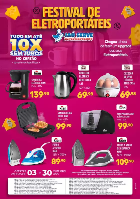 Catálogo Supermercados Jaù Serve em Praia Grande | Festival de Eletroportáteis | 2025-10-20T00:00:00.000Z - 2025-10-30T00:00:00.000Z