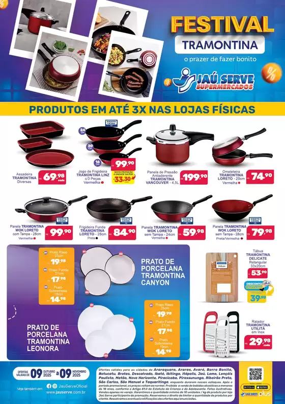 Catálogo Supermercados Jaù Serve em Praia Grande | Festival Tramontina | 2025-10-20T00:00:00.000Z - 2025-11-09T00:00:00.000Z