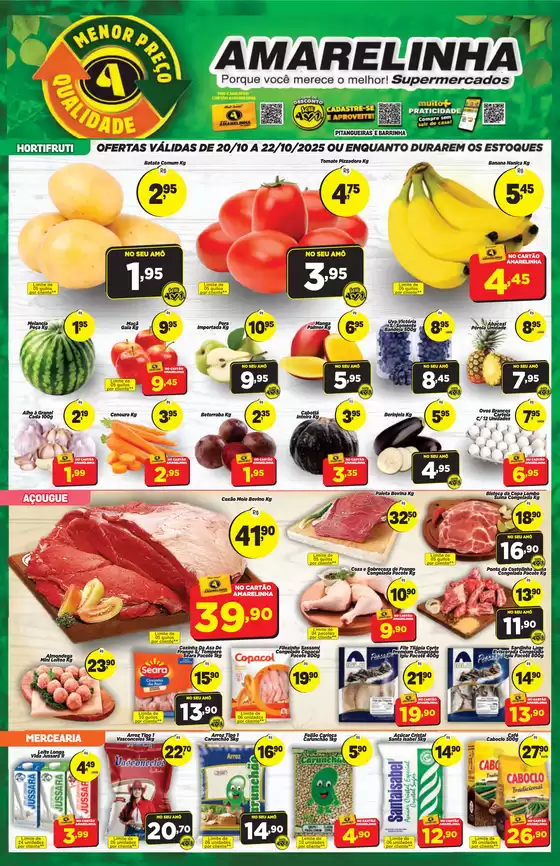 Catálogo Amarelinha Supermercados em Criciúma | Qualidade Menor Preço | 2025-10-20T00:00:00.000Z - 2025-10-22T00:00:00.000Z