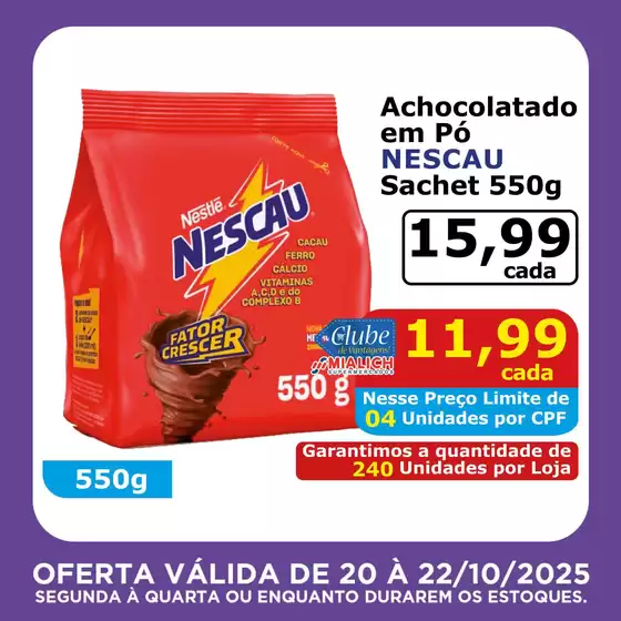 Catálogo Mialich Supermercados em Embu das Artes | Ótima oferta para caçadores de pechinchas | 2025-10-20T00:00:00.000Z - 2025-10-22T00:00:00.000Z