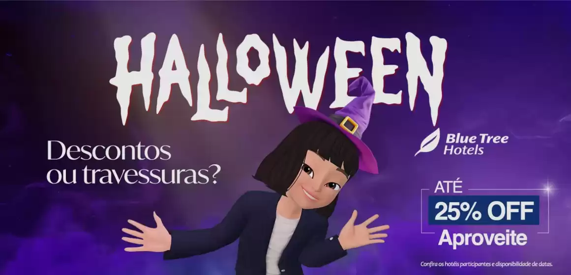 Catálogo Blue Tree Hotels em Mogi das Cruzes | Halloween ! | 2025-10-20T00:00:00.000Z - 2025-10-30T00:00:00.000Z