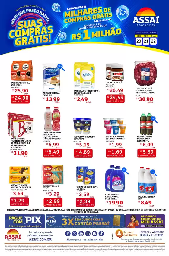 Catálogo Assaí Atacadista em Ribeirão das Neves | Grandes descontos em produtos selecionados | 2025-10-20T00:00:00.000Z - 2025-10-22T00:00:00.000Z