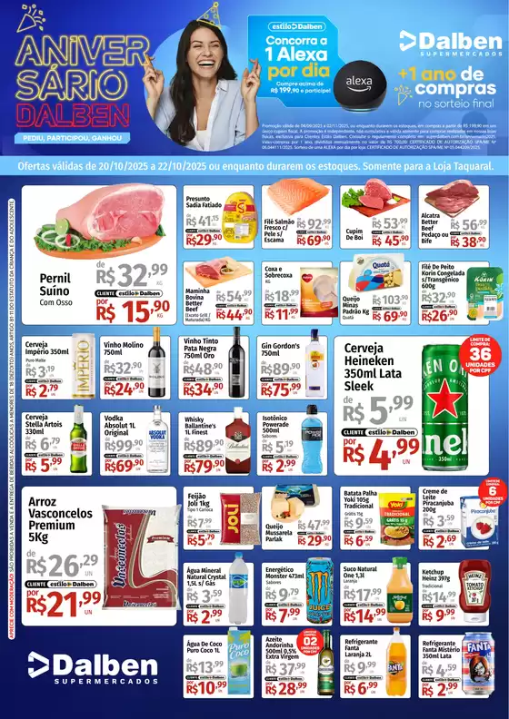 Catálogo Supermercado Dalben em Presidente Dutra | EXCLUSIVO TAQUARAL | 2025-10-20T00:00:00.000Z - 2025-10-22T00:00:00.000Z