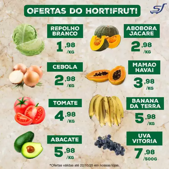 Catálogo São José Supermercados em Lambari | OFERTAS DO ORTIFRUTI | 2025-10-21T00:00:00.000Z - 2025-10-22T00:00:00.000Z
