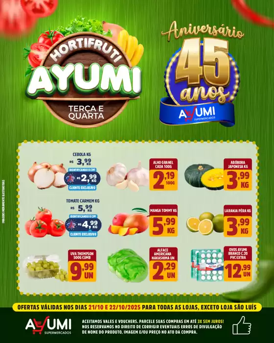 Catálogo Ayumi Supermercados | Encarte Ayumi Supermercados | 2025-10-21T00:00:00.000Z - 2025-10-22T00:00:00.000Z