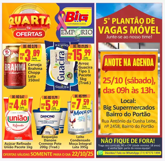 Catálogo Big Supermercados em Rio das Ostras | QUARTA DE OFERTAS | 2025-10-22T00:00:00.000Z - 2025-10-22T00:00:00.000Z