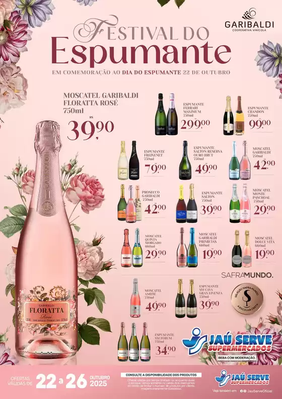 Catálogo Supermercados Jaù Serve em Taboão da Serra | FESTIVAL DO ESPUMANTE | 2025-10-22T00:00:00.000Z - 2025-10-26T00:00:00.000Z