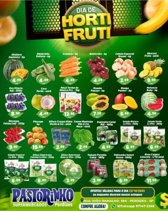 Catálogo Supermercado Pastorinho em Taboão da Serra | Ótima oferta para caçadores de pechinchas | 2025-10-22T00:00:00.000Z - 2025-10-22T00:00:00.000Z