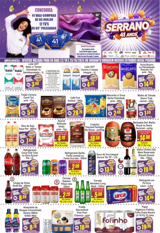 Catálogo Serrano Supermercado em Santo André | Encarte Serrano Supermercado | 2025-10-22T00:00:00.000Z - 2025-10-23T00:00:00.000Z