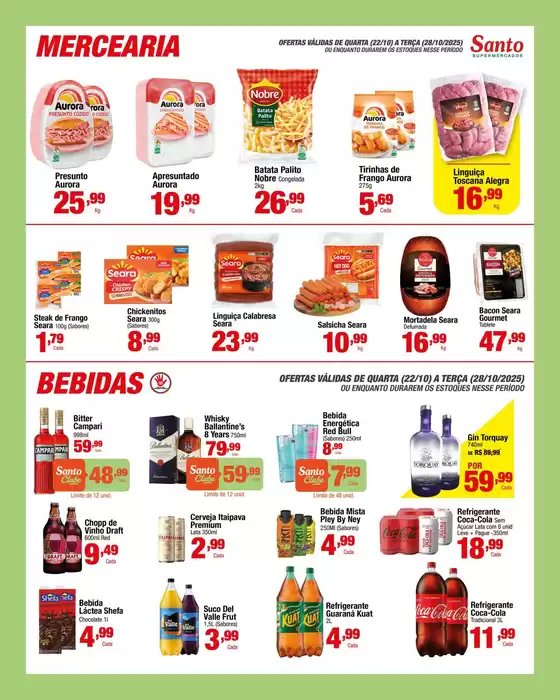 Catálogo Santo Supermercados em Natal | Encarte Santo Supermercados | 2025-10-22T00:00:00.000Z - 2025-10-28T00:00:00.000Z