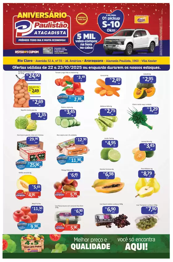 Catálogo Paulistão Atacadista em Sorocaba | Jornal Semanal Paulistão Atacadista | 2025-10-22T00:00:00.000Z - 2025-10-23T00:00:00.000Z