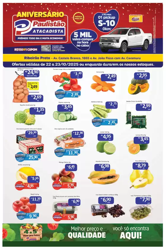 Catálogo Paulistão Atacadista em Sorocaba | Ampla seleção de ofertas | 2025-10-22T00:00:00.000Z - 2025-10-23T00:00:00.000Z