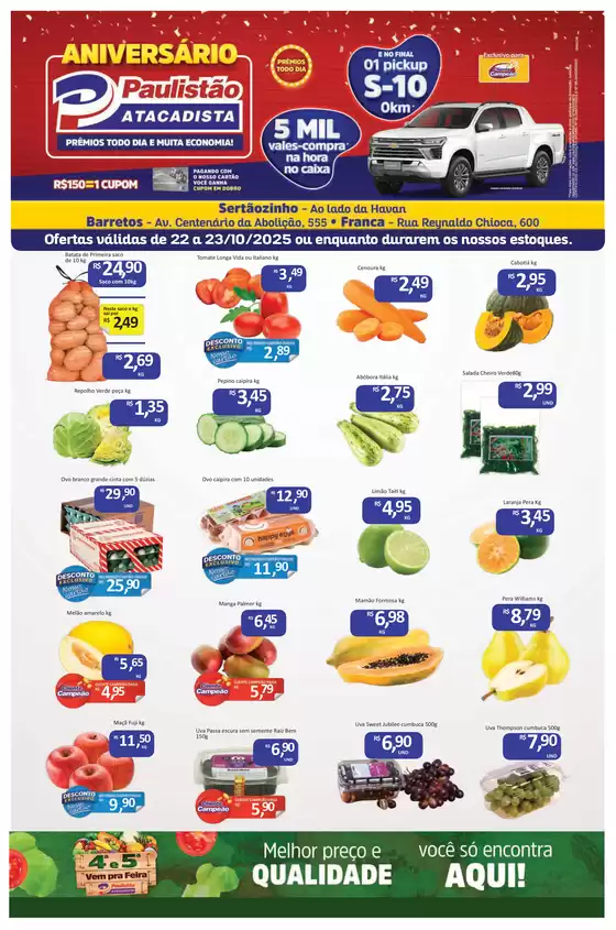 Catálogo Paulistão Atacadista em Sorocaba | Promoções especiais em andamento | 2025-10-22T00:00:00.000Z - 2025-10-23T00:00:00.000Z