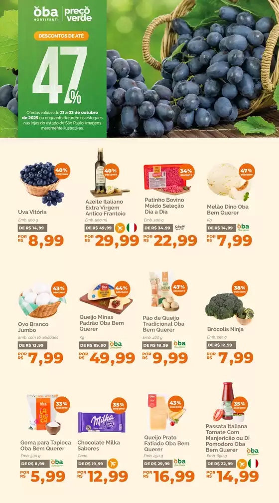 Catálogo Oba Hortifruti em Schroeder | Preço Verde | 2025-10-22T00:00:00.000Z - 2025-10-23T00:00:00.000Z