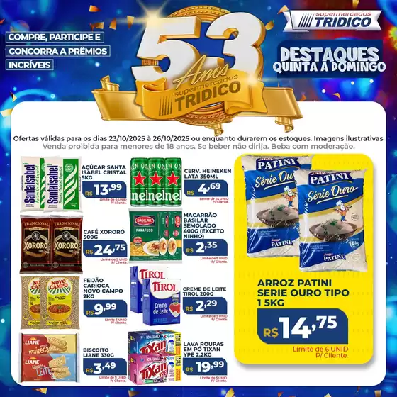 Catálogo Supermercados Tridico em Cravinhos | Quarta E Quinta  | 2025-10-24T00:00:00.000Z - 2025-10-29T00:00:00.000Z