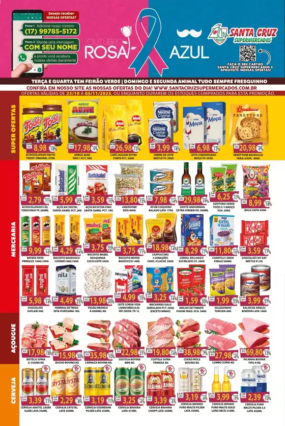 Catálogo Santa Cruz Supermercados em Cravinhos | ROSA AZUL | 2025-10-23T00:00:00.000Z - 2025-11-05T00:00:00.000Z