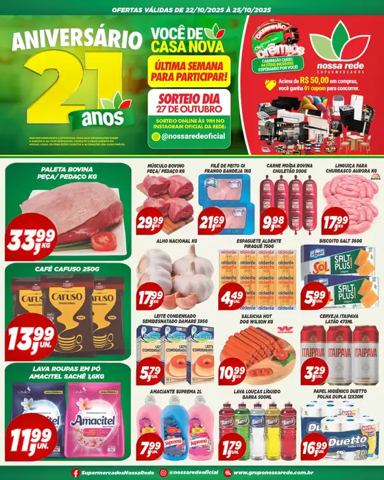 Catálogo Nossa Rede Supermercados | Aniversàrio DE 21 ANOS | 2025-10-23T00:00:00.000Z - 2025-10-25T00:00:00.000Z