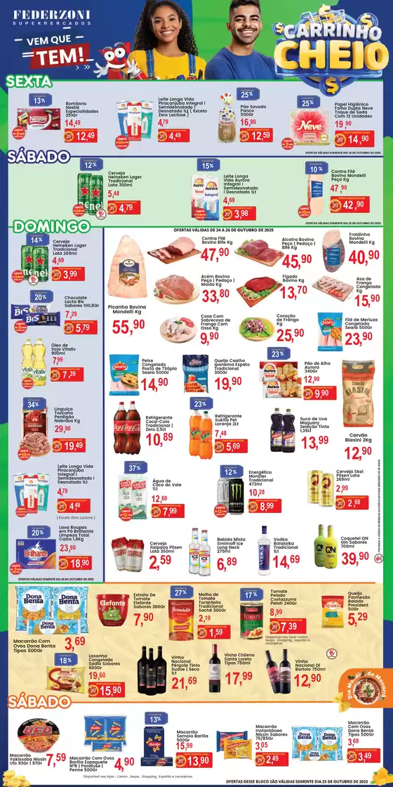 Catálogo Federzoni Supermercados em Rio de Janeiro | Carrinho Cheio | 2025-10-24T00:00:00.000Z - 2025-10-26T00:00:00.000Z