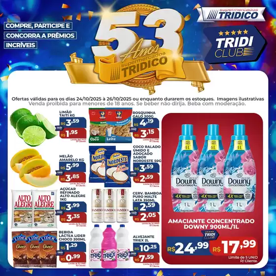 Catálogo Supermercados Tridico em Salvador | Tridiclub | 2025-10-24T00:00:00.000Z - 2025-10-26T00:00:00.000Z