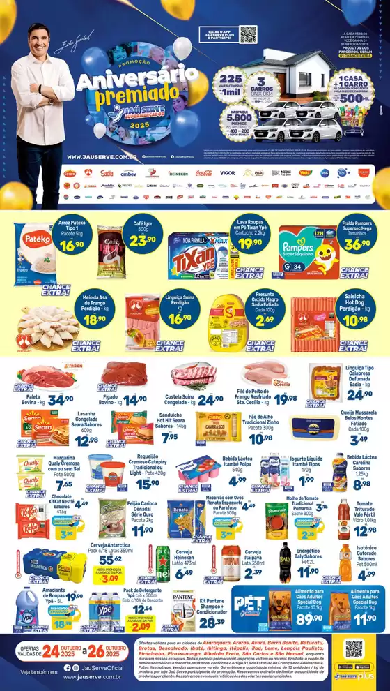 Catálogo Supermercados Jaù Serve em Osasco | Aniversàrio Premiado | 2025-10-24T00:00:00.000Z - 2025-10-26T00:00:00.000Z