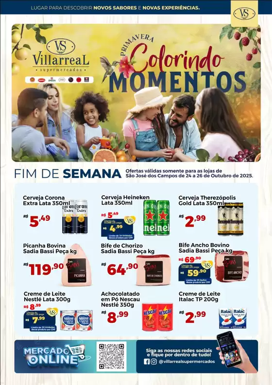 Catálogo Villarreal Supermercados em Osasco | Ofertas Villarreal Supermercados | 2025-10-24T00:00:00.000Z - 2025-10-26T00:00:00.000Z