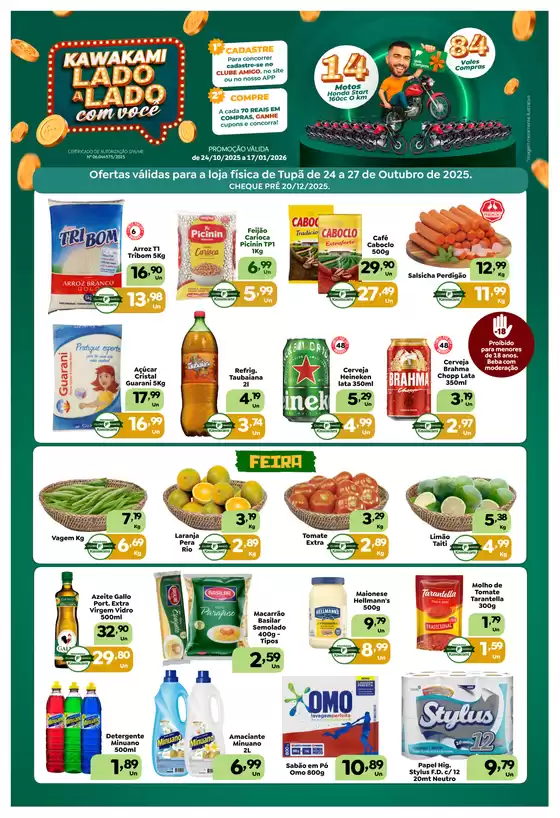 Catálogo Supermercados Kawakami em Mauá | Ofertas - Tupã | 2025-10-24T00:00:00.000Z - 2025-10-27T00:00:00.000Z