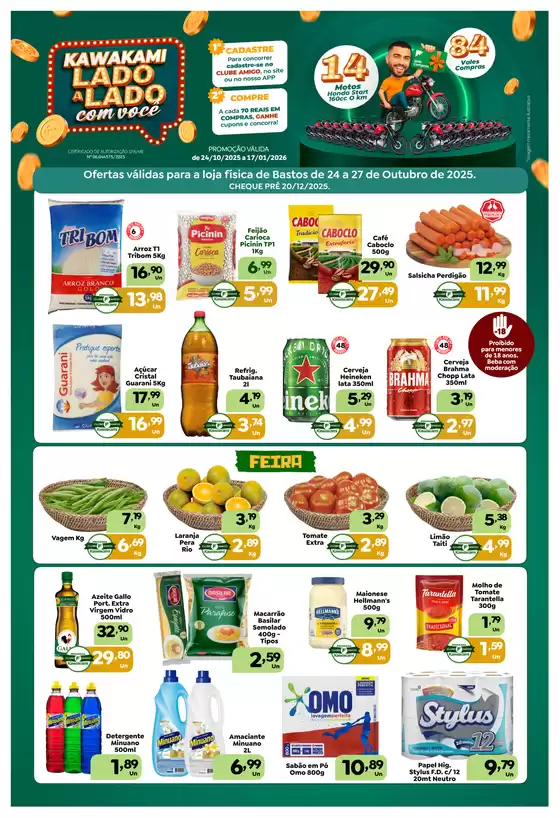 Catálogo Supermercados Kawakami em Mauá | Ofertas - Bastos | 2025-10-24T00:00:00.000Z - 2025-10-27T00:00:00.000Z