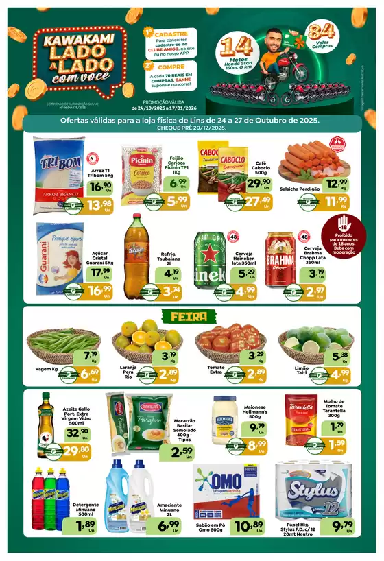 Catálogo Supermercados Kawakami em Mauá | Ofertas - Lins | 2025-10-24T00:00:00.000Z - 2025-10-27T00:00:00.000Z