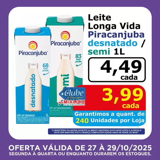 Catálogo Mialich Supermercados em Indaiatuba | Pechinchas e ofertas atuais | 2025-10-27T00:00:00.000Z - 2025-10-29T00:00:00.000Z