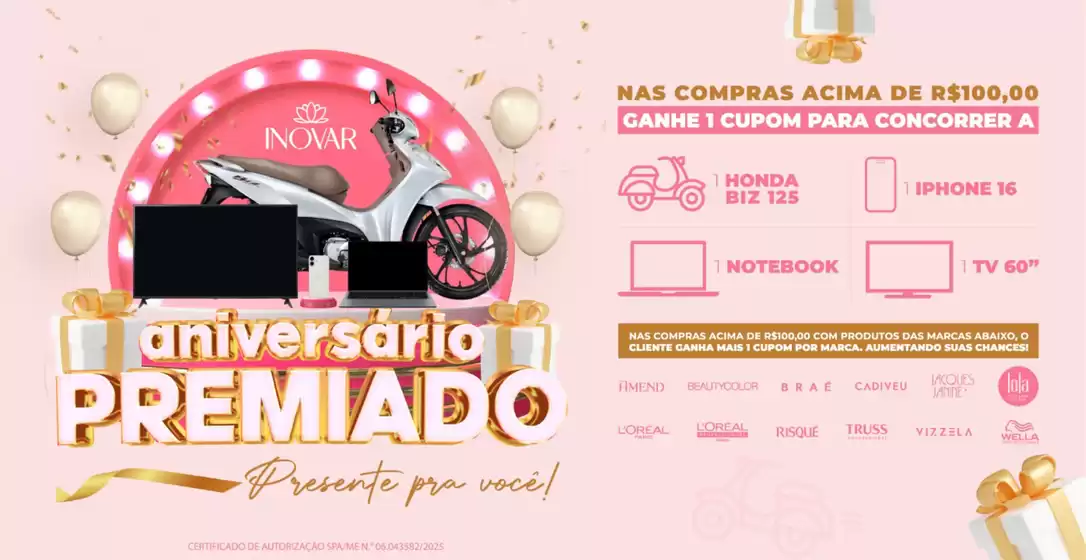 Catálogo Inovar Cosmeticos em Belo Horizonte | Aniversario premiado | 2025-10-28T00:00:00.000Z - 2025-11-06T00:00:00.000Z