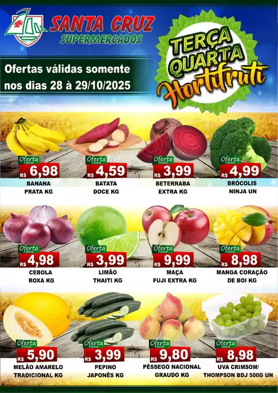 Catálogo Santa Cruz Supermercados | Terça E Quarta HortiFruti | 2025-10-28T00:00:00.000Z - 2025-10-29T00:00:00.000Z