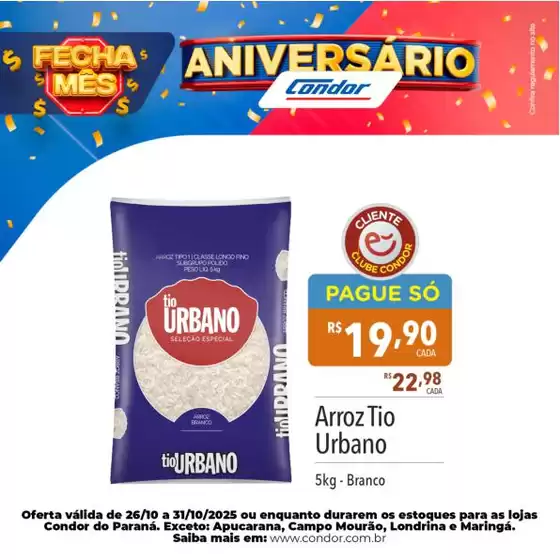 Catálogo Supermercados Condor em Itarana | Ofertas exclusivas e pechinchas | 2025-10-28T00:00:00.000Z - 2025-10-31T00:00:00.000Z