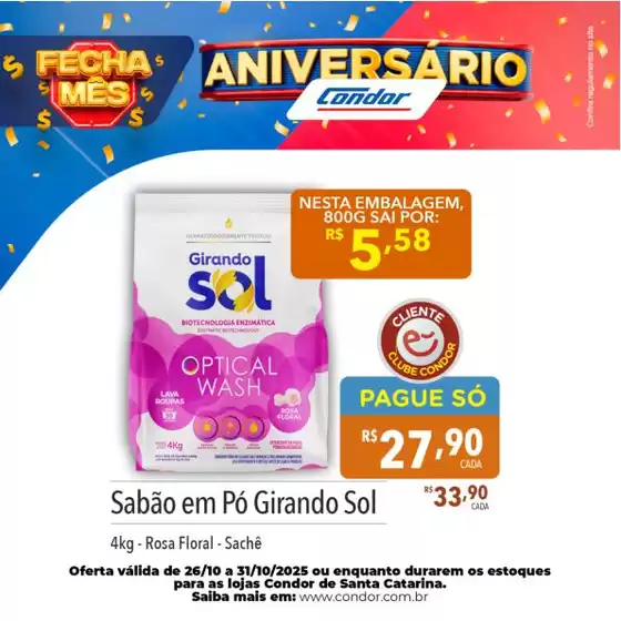 Catálogo Supermercados Condor em Itarana | Melhores ofertas para compradores econômicos | 2025-10-28T00:00:00.000Z - 2025-10-31T00:00:00.000Z