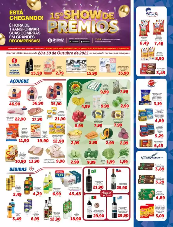 Catálogo Shibata Supermercados em Caraguatatuba | Encarte Shibata Supermercados | 2025-10-28T00:00:00.000Z - 2025-10-30T00:00:00.000Z