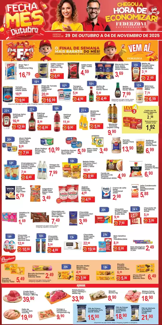 Catálogo Federzoni Supermercados em Ribeira do Pombal | Chegou a hora de economizar | 2025-10-29T00:00:00.000Z - 2025-11-04T00:00:00.000Z