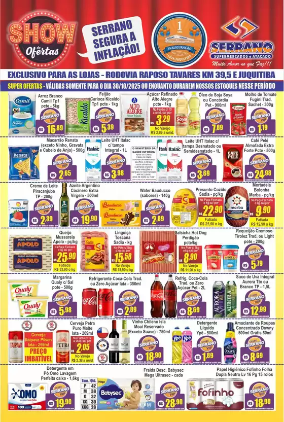 Catálogo Serrano Supermercado em Itapecuru Mirim | Encarte Serrano Supermercado | 2025-10-29T00:00:00.000Z - 2025-10-30T00:00:00.000Z