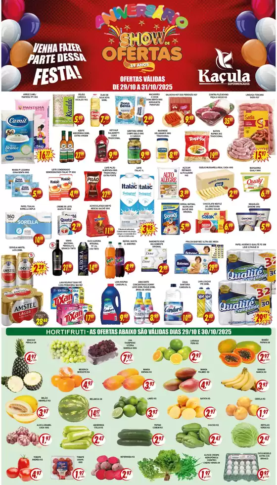 Catálogo Kaçula Supermercados em Campinas | Encarte Kaçula Supermercados | 2025-10-29T00:00:00.000Z - 2025-10-31T00:00:00.000Z