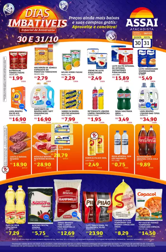 Catálogo Assaí Atacadista em Campo Grande | Melhores ofertas para todos os clientes | 2025-10-30T00:00:00.000Z - 2025-10-31T00:00:00.000Z