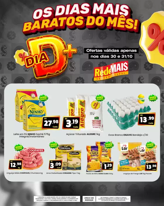 Catálogo Rede Mais Supermercados em Goiânia | Dia D | 2025-10-30T00:00:00.000Z - 2025-10-31T00:00:00.000Z