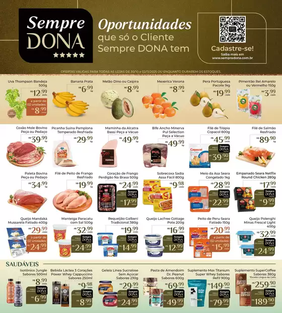 Catálogo Dona de Casa Supermercados em Sete Lagoas | Sempre Dona | 2025-10-31T00:00:00.000Z - 2025-11-02T00:00:00.000Z