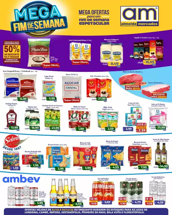 Catálogo Almeida Mercados em Ipatinga | Mega Fim de Semana | 2025-10-31T00:00:00.000Z - 2025-11-01T00:00:00.000Z