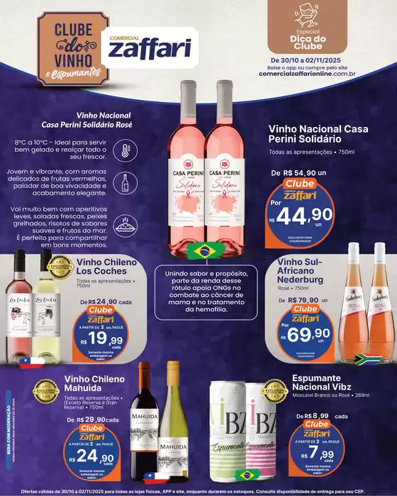 Catálogo Comercial Zaffari em Juiz de Fora | CLUBE DO VINHO | 2025-10-30T00:00:00.000Z - 2025-11-02T00:00:00.000Z