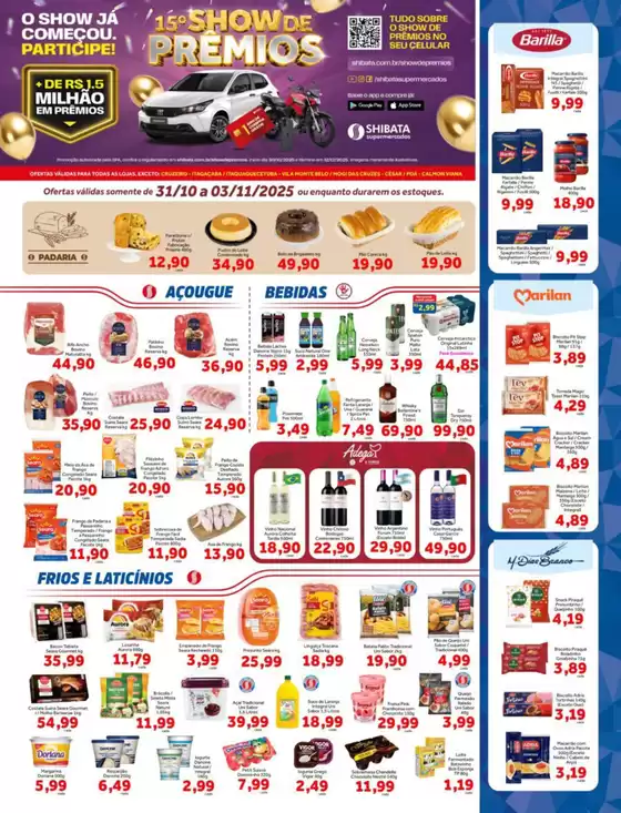 Catálogo Shibata Supermercados em Mogi das Cruzes | Encarte Shibata Supermercados | 2025-10-31T00:00:00.000Z - 2025-11-03T00:00:00.000Z