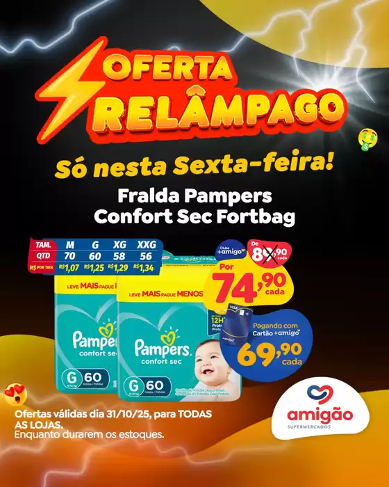 Catálogo Amigão Supermercados em Santo André | Oferta Relâmpago | 2025-10-31T00:00:00.000Z - 2025-10-31T00:00:00.000Z