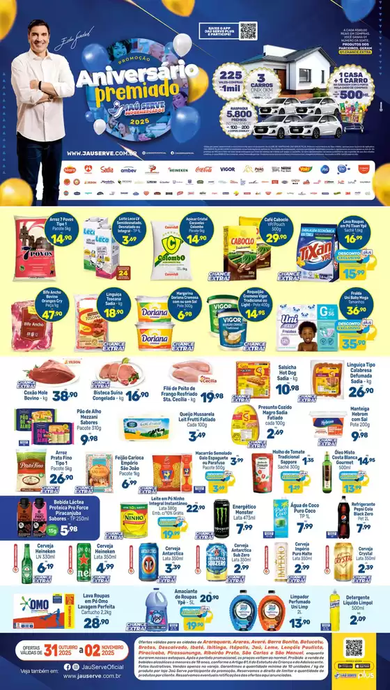 Catálogo Supermercados Jaù Serve em Belo Horizonte | Aniversàrio Premiado | 2025-10-31T00:00:00.000Z - 2025-11-02T00:00:00.000Z