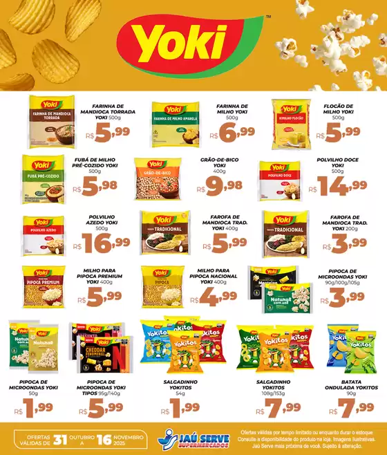 Catálogo Supermercados Jaù Serve em Belo Horizonte | Yoki é no Jaú Serve | 2025-10-31T00:00:00.000Z - 2025-11-16T00:00:00.000Z