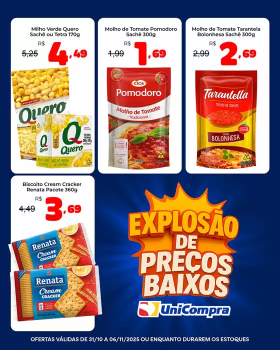 Catálogo Unicompra em Belo Horizonte | Explosão de Preços Baixos | 2025-10-31T00:00:00.000Z - 2025-11-06T00:00:00.000Z