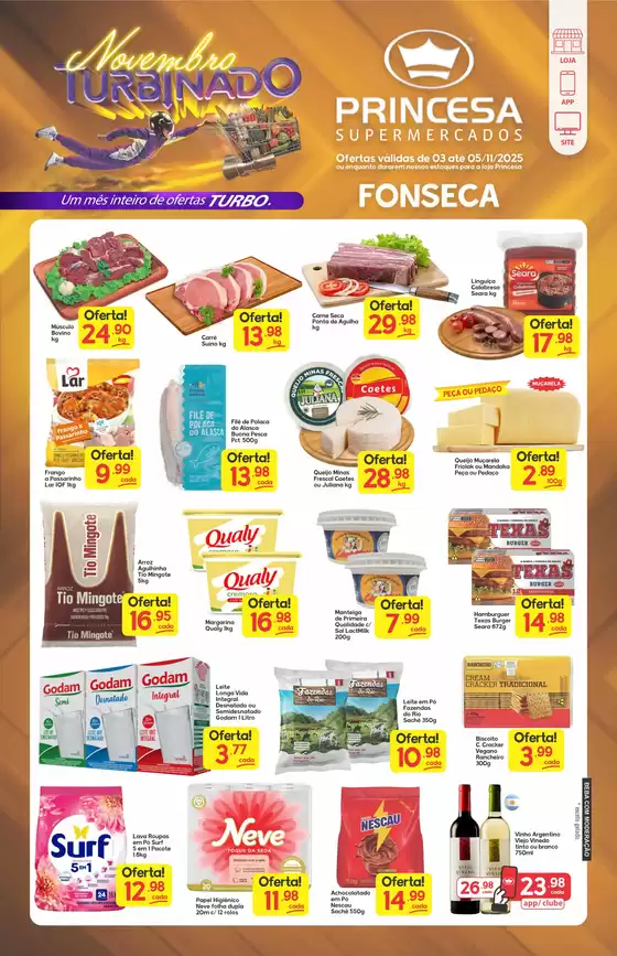 Catálogo Princesa Supermercados em Mirassol | Novembro turbinado Fonseca 03 a 05-11 | 2025-11-03T00:00:00.000Z - 2025-11-06T00:00:00.000Z