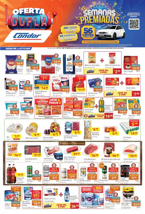 Catálogo Supermercados Condor em Santa Cruz do Rio Pardo | Ampla seleção de ofertas | 2025-10-31T00:00:00.000Z - 2025-11-06T00:00:00.000Z