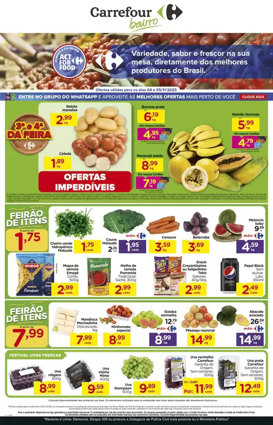 Catálogo Carrefour Bairro em Lages | Ofertas exclusivas | 2025-11-04T00:00:00.000Z - 2025-11-05T00:00:00.000Z